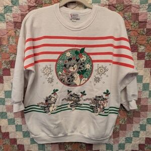 Vintage Cat Christmas Sweatshirt